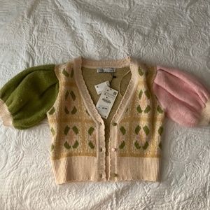 Warm bright cardigan